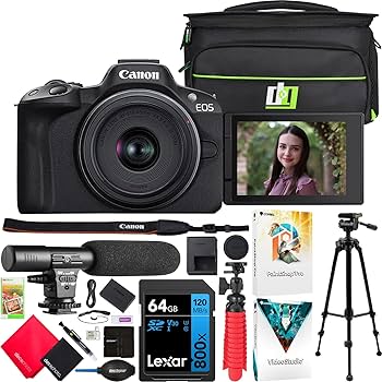 Amazon.com : Canon EOS R50 Mirrorless Camera (Black) with RF